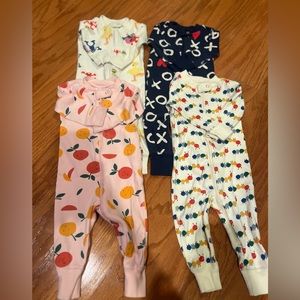 Hanna Andersson Footless Cotton Zip Onesie Pajamas- size 6-12 months